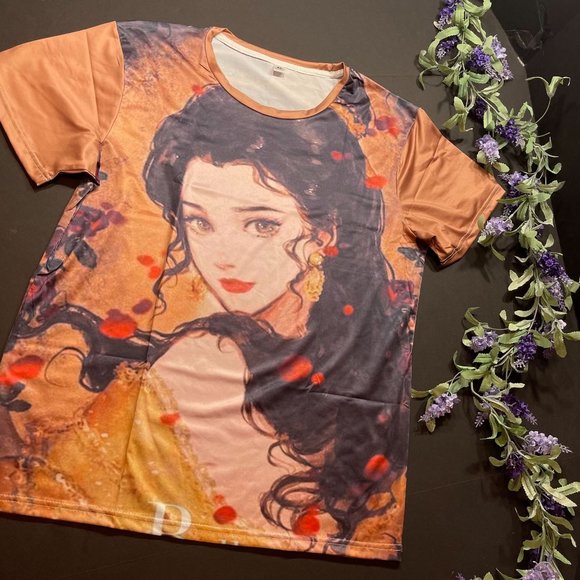 Disney Inspired Beauty and the Beast Belle Princess Women's Blouse - Picture 1 of 11